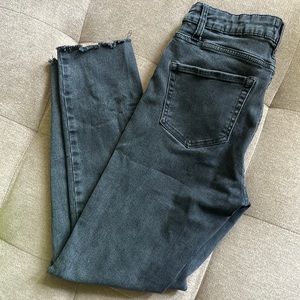 Something Navy Black Cropped Jeans